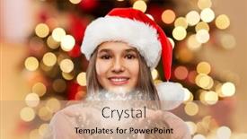  Presentation with dust - PPT theme featuring winter-holidays-and-people-concept background and a coral colored foreground