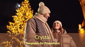  Presentation with christmas holidays - PPT theme consisting of winter-holidays-and-people-concept background and a  colored foreground