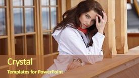  Presentation with resort - Theme featuring winter holidays - child in winter resort background and a red colored foreground