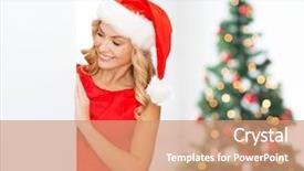  Presentation with christmas sale - PPT theme consisting of winter holidays christmas advertising background and a  colored foreground
