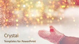  Presentation with christmas holidays - Audience pleasing slide deck consisting of winter holidays christmas and people backdrop and a sky blue colored foreground