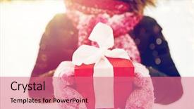  Presentation with christmas holidays - Amazing PPT layouts having winter holidays christmas and people backdrop and a coral colored foreground