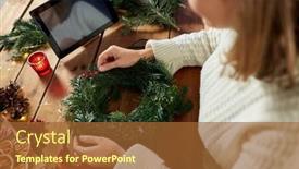  Presentation with christmas holidays - Slides featuring winter-holidays-diy-and-hobby background and a  colored foreground