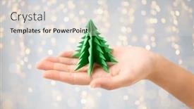  Presentation with green lights - PPT theme consisting of holidays new year and craft background and a lemonade colored foreground