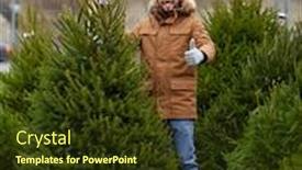  Presentation with christmas sale - Presentation theme with winter-holidays-sale-and-people background and a tawny brown colored foreground