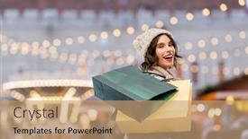  Presentation with christmas sale - Audience pleasing PPT theme consisting of winter-holidays-seasonal-sale backdrop and a coral colored foreground