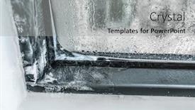  Presentation with winter ice - Audience pleasing theme consisting of winter-home-insulation-window-frost backdrop and a light gray colored foreground