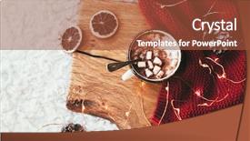  Presentation with winter scene - Audience pleasing PPT layouts consisting of winter homely scene warm knit backdrop and a red colored foreground