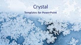  Presentation with winter ice - Colorful slide set enhanced with winter ice rime abstract background backdrop and a sky blue colored foreground