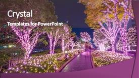  Presentation with illumination - Amazing PPT layouts having winter illumination in tokyo backdrop and a tawny brown colored foreground