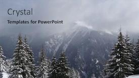  Presentation with romania - Slide set with winter-in-godeanu-mountains-carpathians background and a light gray colored foreground