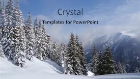  Presentation with romania - Audience pleasing slide set consisting of winter-in-godeanu-mountains-carpathians backdrop and a light blue colored foreground