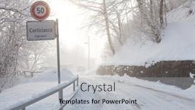  Presentation with switzerland - Colorful presentation enhanced with winter-in-south-switzerland backdrop and a light gray colored foreground