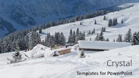  Presentation with switzerland - Beautiful theme featuring winter in swiss alps elm glarus switzerland backdrop and a light gray colored foreground