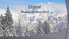  Presentation with alps - Presentation theme enhanced with winter in swiss alps flumserberg background and a light blue colored foreground