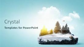 Presentation with forrest - Presentation design having winter-in-the-forrest-mixed background and a sky blue colored foreground