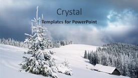  Presentation with spruce - PPT layouts featuring snow and an old background and a teal colored foreground