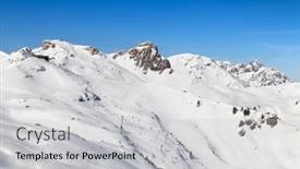  Presentation with switzerland - Presentation theme featuring winter-in-the-swiss-alps background and a  colored foreground