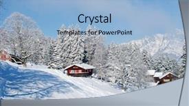  Presentation with winter in the swiss alps - Presentation enhanced with winter in the swiss alps background and a  colored foreground