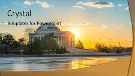  Presentation with washington dc - Slides consisting of winter in washington dc jefferson background and a light blue colored foreground