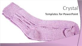  Presentation with socks - Presentation theme enhanced with winter knitted woolen socks isolated background and a white colored foreground