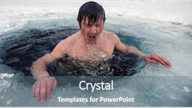  Presentation with lake ice - Colorful slide set enhanced with winter lake in the ice backdrop and a ocean colored foreground