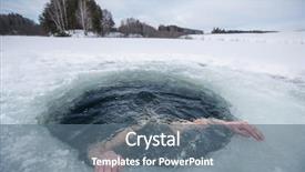  Presentation with lake ice - Colorful slide deck enhanced with winter lake in the ice backdrop and a  colored foreground