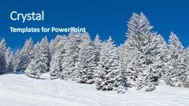  Presentation with zermatt switzerland the train track - PPT theme enhanced with winter landscape - slope on the skiing resort background and a ocean colored foreground