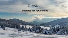  Presentation with czech republic - PPT layouts having winter-landscape-around-mala-upa background and a light gray colored foreground