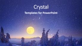  Presentation with winter - PPT layouts featuring winter landscape at night light background and a ocean colored foreground