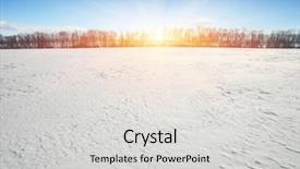  Presentation with sunny winter day the snow - Presentation design featuring winter landscape background of snow background and a light gray colored foreground