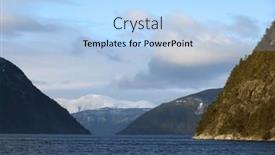  Presentation with europe - Presentation theme consisting of winter-landscape-image-of-sogndal background and a light blue colored foreground