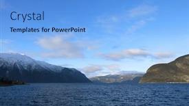  Presentation with europe - Theme having winter-landscape-image-of-sogndal background and a light blue colored foreground