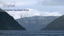  Presentation with europe - PPT layouts enhanced with winter-landscape-image-of-sogndal background and a sky blue colored foreground