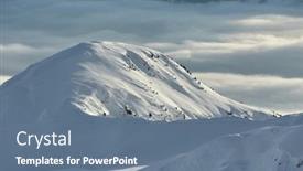  Presentation with winter - Theme enhanced with winter-landscape-in-high-mountains background and a  colored foreground