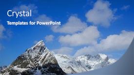  Presentation with norway - PPT layouts featuring winter-landscape-in-lofoten-archipelago background and a ocean colored foreground