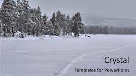  Presentation with finland - Colorful theme enhanced with winter landscape in northern finland backdrop and a  colored foreground