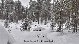  Presentation with snow blizzard in winter - Slides with winter landscape in northern finland background and a light gray colored foreground