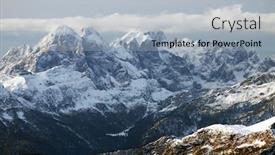  Presentation with italy - Slide deck with winter-landscape-in-the-dolomites background and a light gray colored foreground