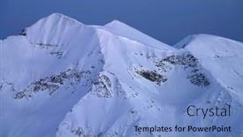  Presentation with alps - Slides with winter-landscape-in-the-transylvanian background and a light blue colored foreground