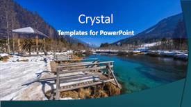  Presentation with winter landscape winter tree - Theme with winter-landscape-in-zelenci-slovenia background and a teal colored foreground