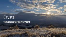  Presentation with region - PPT theme having winter-landscape-near-mikulov-palava background and a ocean colored foreground