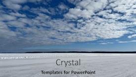  Presentation with winter ice - Theme enhanced with winter-landscape-of-ice-road background and a light gray colored foreground