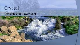  Presentation with spring water - Presentation design consisting of winter-landscape-of-sicily background and a light blue colored foreground