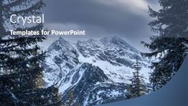  Presentation with mountains - Slides consisting of winter-landscape-of-snowy-tatry and a  colored foreground
