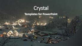  Presentation with winter landscape winter tree - Presentation with winter landscape of shirakawago light background and a dark gray colored foreground