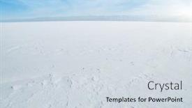  Presentation with winter blue - Amazing PPT layouts having winter-landscape-snowcovered-fields backdrop and a sky blue colored foreground