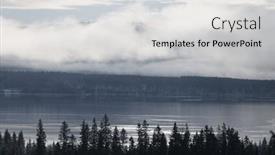  Presentation with frozen - PPT theme with winter-landscape-the-frozen-shores background and a light gray colored foreground