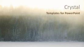  Presentation with frozen - Presentation theme consisting of winter-landscape-the-frozen-shores background and a cream colored foreground
