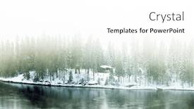  Presentation with frozen - Slide deck having winter-landscape-the-frozen-shores background and a white colored foreground